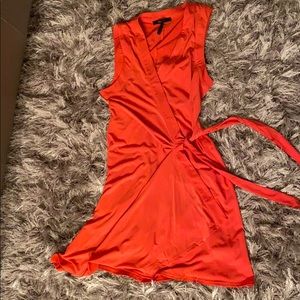 Orange BCBG MAXAZRIA wrap dress